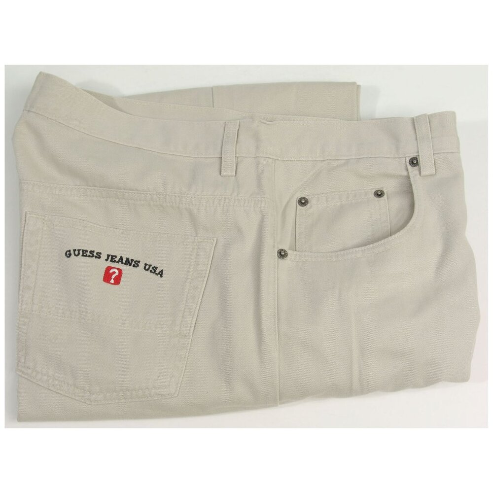 Vintage 1990s Men’s Guess 34 Regular Fit Straight Leg Chino Pants - Like-New